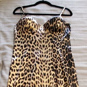 Leopard Print Spaghetti Strap Dress